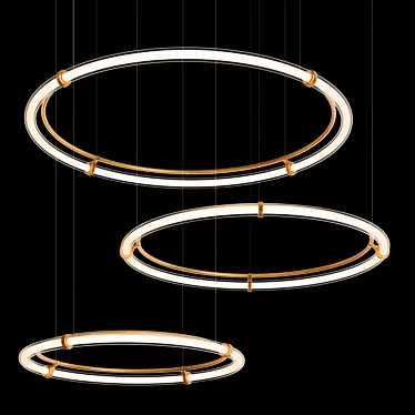 Circular Lights Trio: Henge Legacy 3D model image 1 