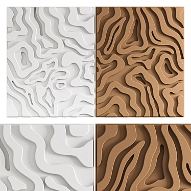 Elegant Wall Art Panel 03 3D model image 1 