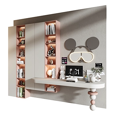 Customizable Furniture Composition with Decor 3D model image 1 