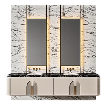 Luxury Bathroom 3D Model Kit 3D model image 1 