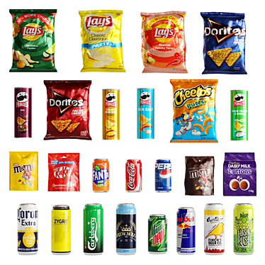  Snacks & Drinks Variety Pack 3D model image 1 