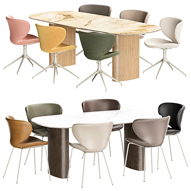 Boconcept - Hamilton chair Santiago table set 02