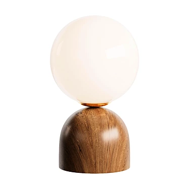 Contemporary Wood Knuckle Table Lamp 3D model image 1 