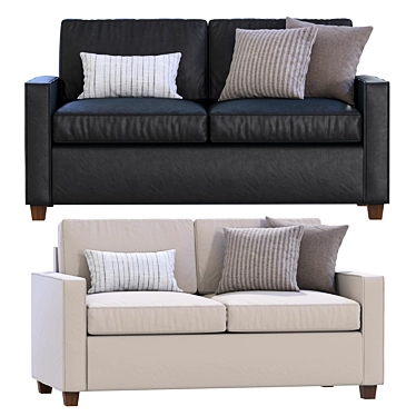 Modern Henry Sofa, West Elm 3D model image 1 