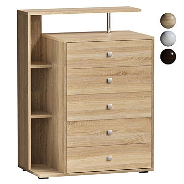 Elegant Camellia Chest of Drawers 3D model image 1 