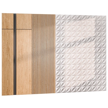 Minimalist 3D Wall Panel Set 3D model image 1 