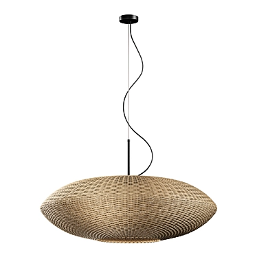 Rattan Pendant Light, Bottega Intreccio 3D model image 1 