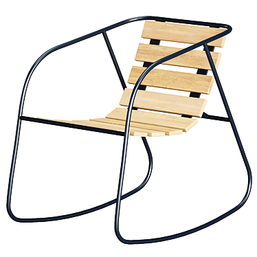 Modern Nostalgic Rocking Chair 3D model image 1 