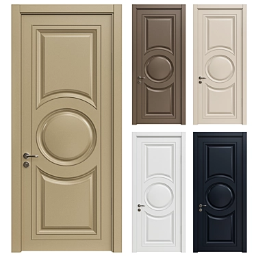 Textured Interior Doors 3D Model 3D model image 1 