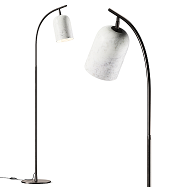 Versatile Rotating Floor Lamp, 3D-ready 3D model image 1 