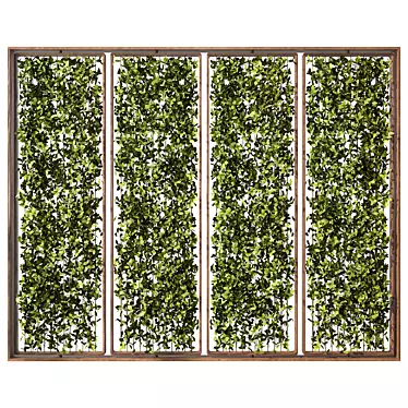 Modular Vertical Garden Divider Set 3D model image 1 