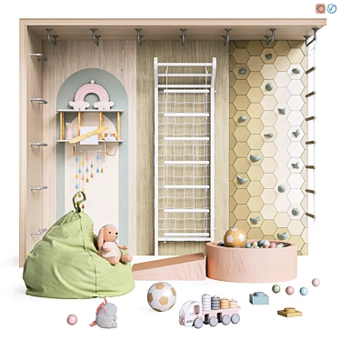 Kids Room Toy and Decor Kit 3D model image 1 