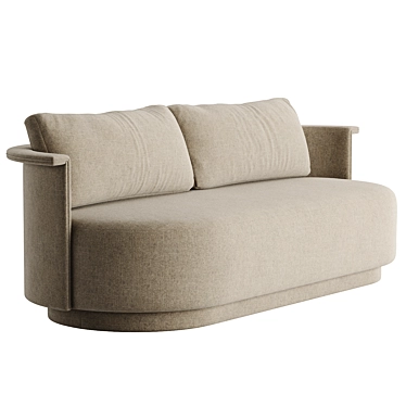 Modern Two-Tone Park Sofa 3D model image 1 