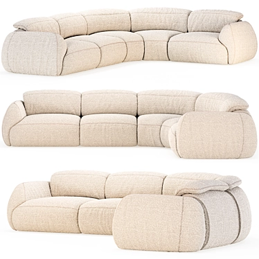 Natuzzi Mindful Set 2 Sofa 3D model image 1 