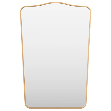 Gold Accent Aluminum Wall Mirror 3D model image 1 