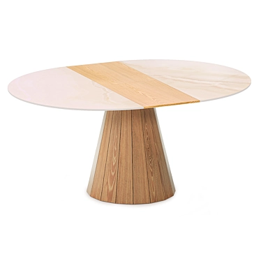 Compact Folding Eterna Ceramic Dining Table 3D model image 1 