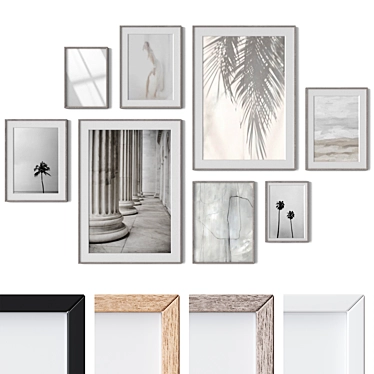 Multi-Frame Wall Painting Collection 3D model image 1 