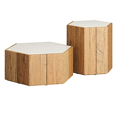 Modern Hexagon Coffee Tables: Tribu 3D model image 1 