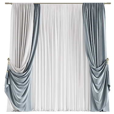 Meshed Curtain #057 3D model image 1 