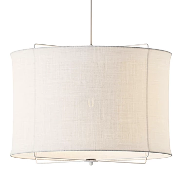 Linen Cloud Pendant Light 3D model image 1 