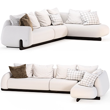 Natuzzi Mirai Set 2 Sectional 3D model image 1 