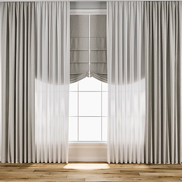 3ds Max Curtain Model Archive 3D model image 1 