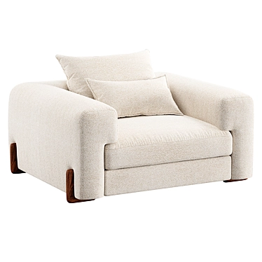 Elegant SOHO Manifesto Sofa 3D model image 1 