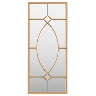 Metallic Geometric Wall Mirror 3D model image 1 