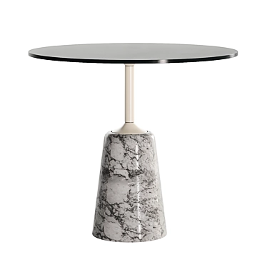 Modern Cement Rock Table: Versatile & Chic 3D model image 1 