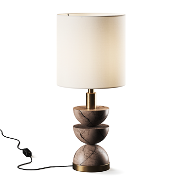 Elegant Cora Table Lamp Kit 3D model image 1 