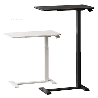 Adjustable Laptop Stand on Wheels 3D model image 1 