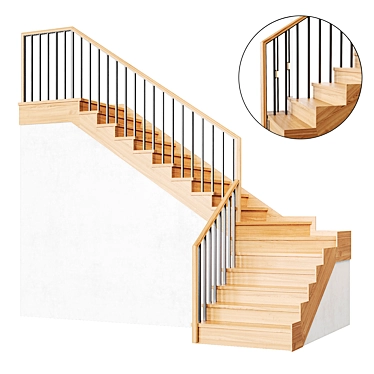 Modern Staircase Collection 27 3D model image 1 