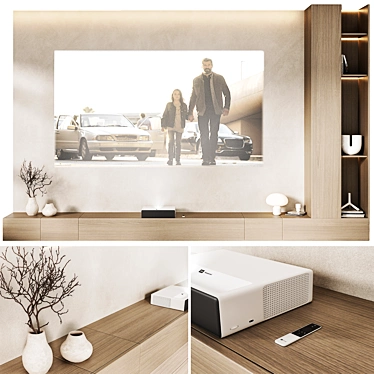 Modern TV Wall Set 2015 3D model image 1 