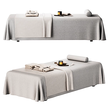 Massage table for SPA with decor