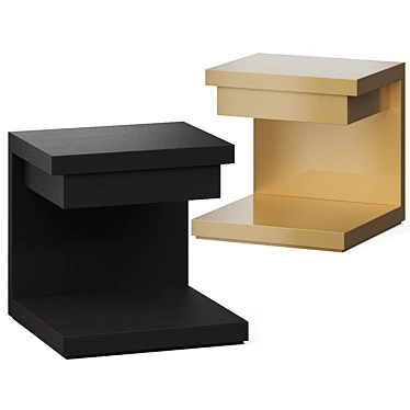 Modern Meridiani Cluny Nightstand Table 3D model image 1 