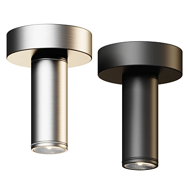 Cylindrical LED Outdoor Ceiling Mount 3D model image 1 