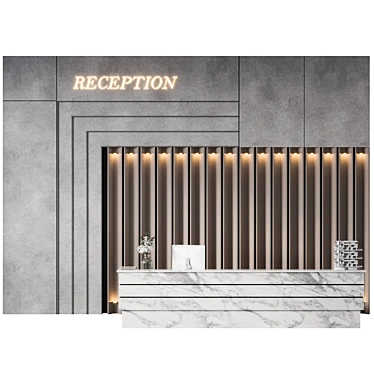 Modern Reception Desk Download Design 3D model image 1 