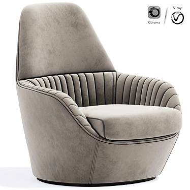 Modern Luxury Armchair 3D Model 3D model image 1 