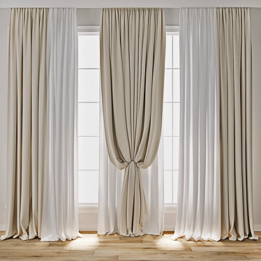 Design Curtain 3D Model Collection 3D model image 1 