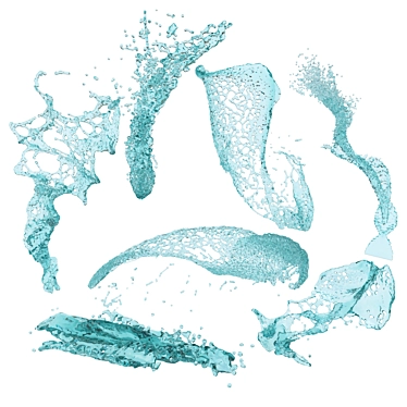 Separate Water Splashes Pack 3D model image 1 