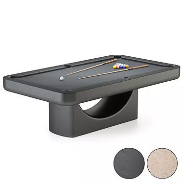 Sleek Mono Pool Table 3D model image 1 