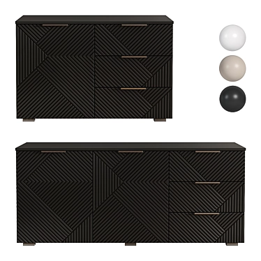 Shelton Set of Nightstands by Divan.ru 3D model image 1 