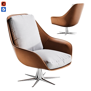 Sleek SVEVA Chair 3D model image 1 