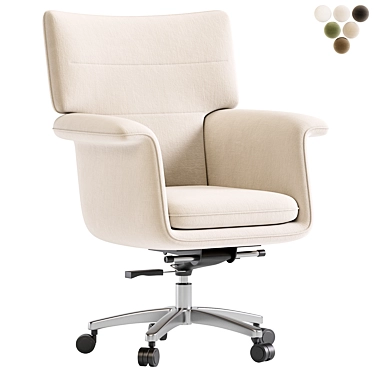 Modern Humphrey Desk Chair, Natural 3D model image 1 