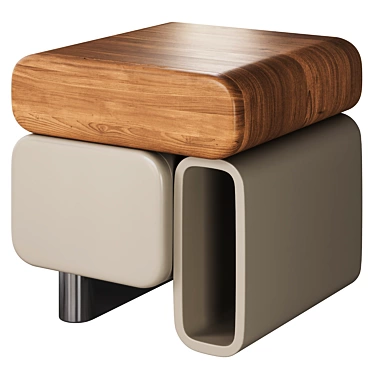 Modern Cube Nightstand Wayfair 3D model image 1 