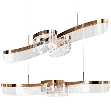 Modern Pendant Lamp Scene Twin 3D model image 1 