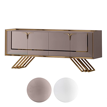 Betsey Console Ekru Turkey Furniture 3D model image 1 