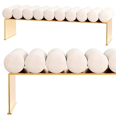 Modern Baker Furniture Runway Bench 3D model image 1 