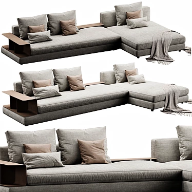 Elegant Bonaldo Liam Chaise Lounge 3D model image 1 