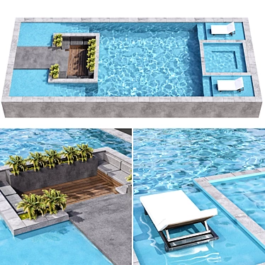 Swimming Pool Model - VRAY & CORONA 3D model image 1 